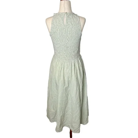 Madewell Womens $118 The Melody Smocked Midi Dress in Stripe Size XXS NP125 - Picture 5 of 9